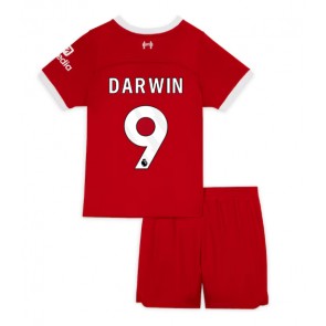 Liverpool Darwin Nunez #9 Hjemmebanesæt Børn 2023-24 Kort ærmer (+ korte bukser)